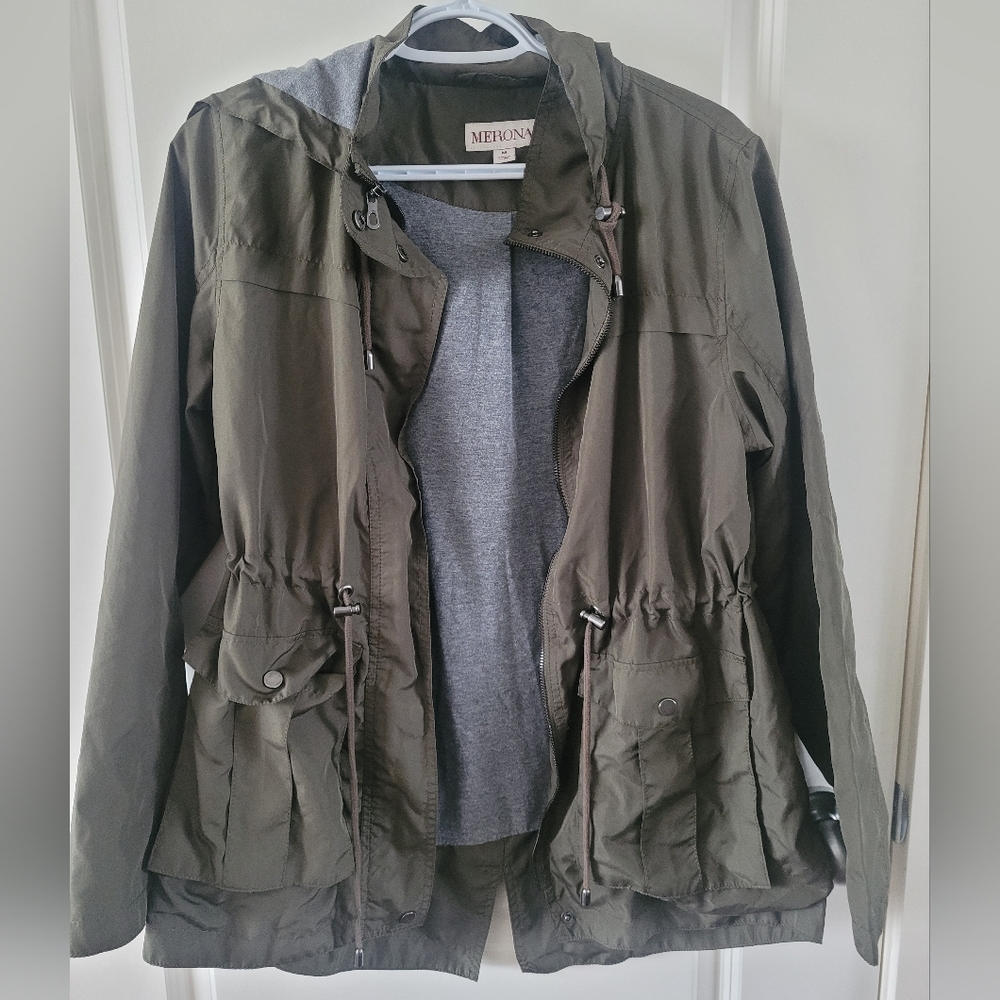 Merona Olive Green Utility Jacket, size M